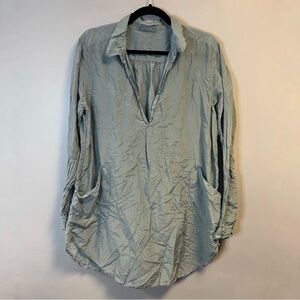 CP Shades Teton Tunic Top in Light Teal Cotton Silk Blend Sz M EUC Style 798